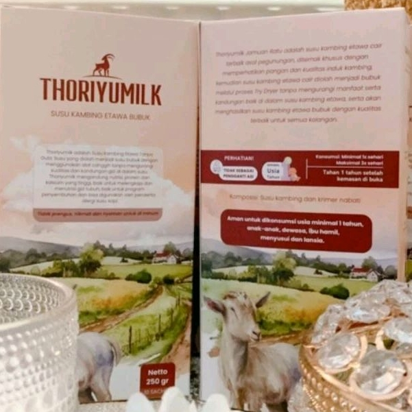 

Thoriyumilk Jamuanratu / Thoriyu milk Jamuanratu / Susu Kambing Etawa jamuanratu / Toriyumilk Susu kambing Bebas Gula Sugar free