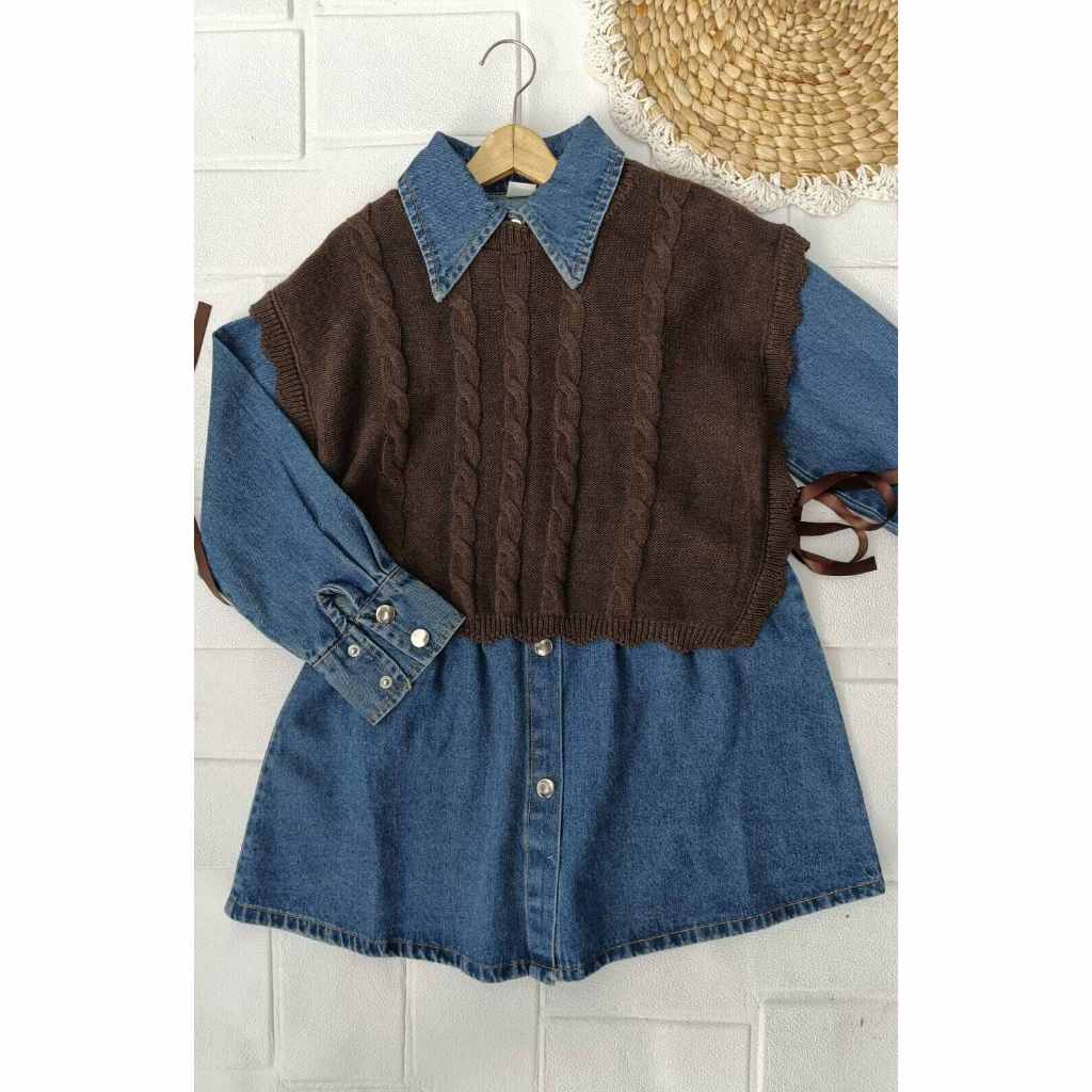 DRESS IMPORT ANAK CEWEK KEKINIAN/DRESS LEVIS DAN ROMPI RAJUT IMPORT