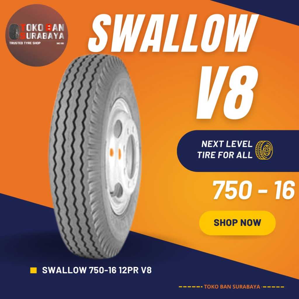 Ban Truk Swallow 750-16 12PR 750/16 750R16 750 R16 R 16 12 PR V8