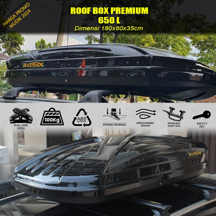 Roof Box Bagasi atas mobil model thule 600L auto box