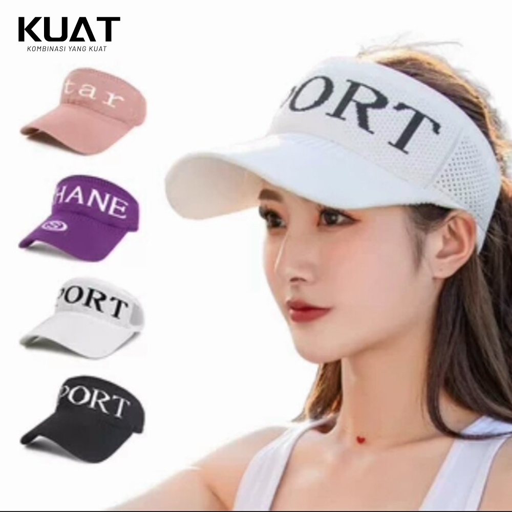 Topi Golf Senam Pantai Korea Rajut Karet olahraga Sport s43 topi senam sport wanita wanita terbaru 2