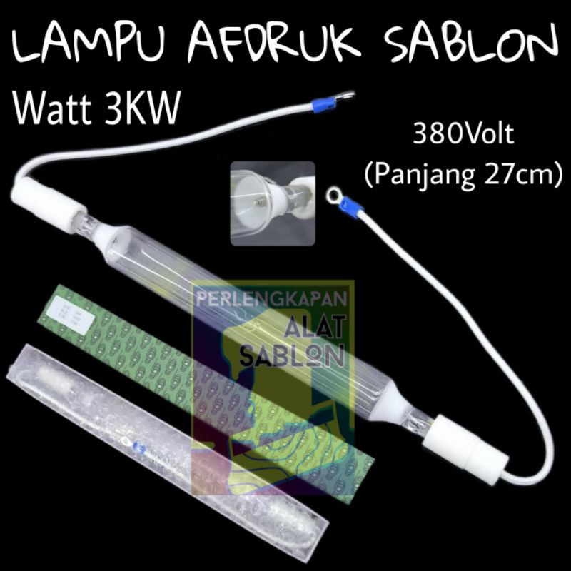 LAMPU AFDRUK UV 3KW 380V 27CM AFDRUK MEJA SABLON