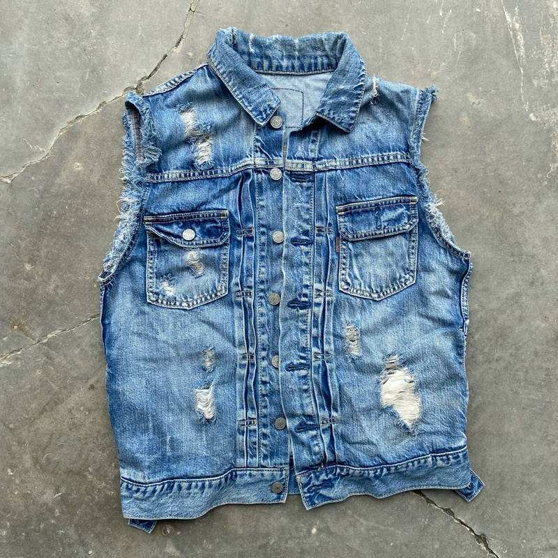 Vest Jeans Denim Second