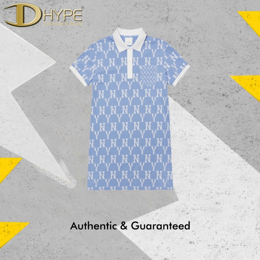 MLB NY YANKEES MONOGRAM POLO DRESS BLUE 100 Authentic