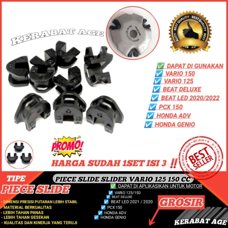SLIDER PIECE SLIDE PIECE VARIO 125 / 150 HONDA PCX CBU 150 PCX Lokal 150 & 160 Tutup rumah roller (H