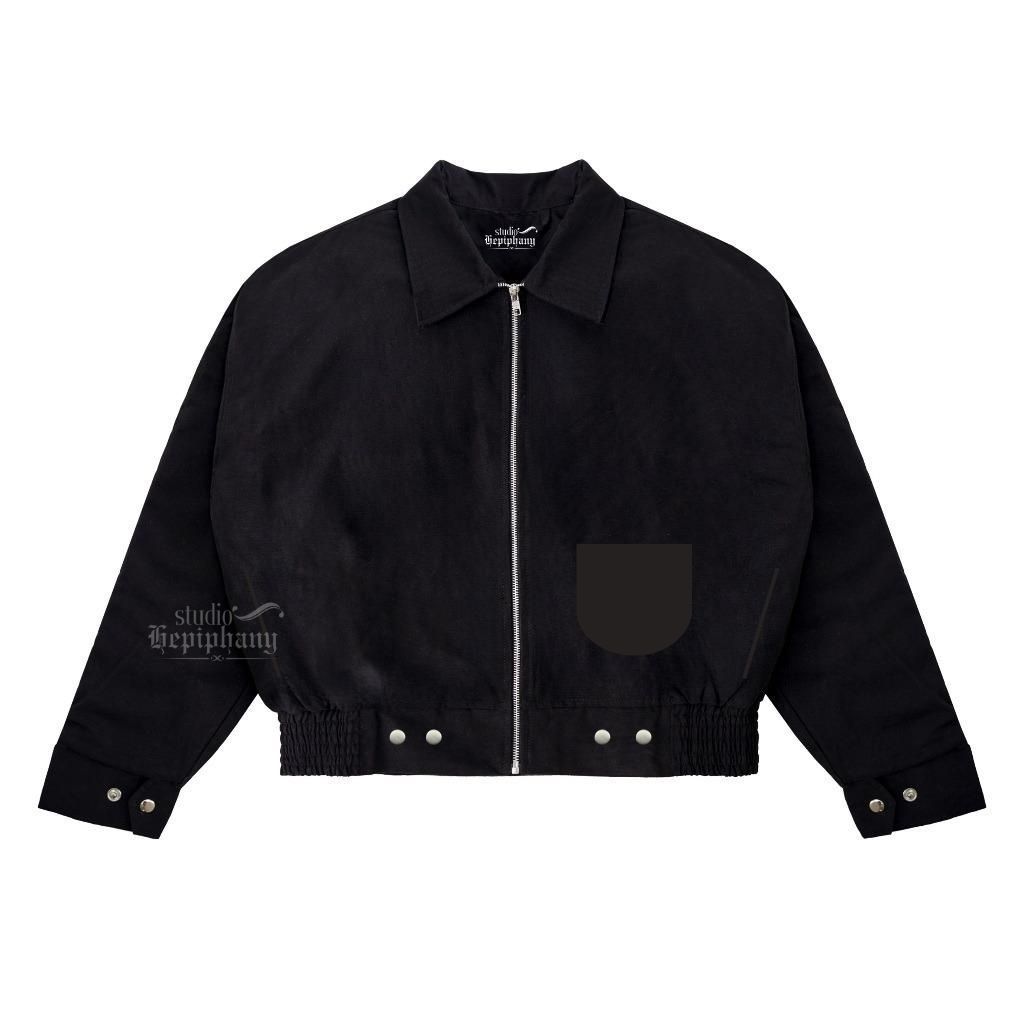 Hepiphany - Work Jacket Boxy Polos - Work Jacket Crop Polos Unisex Size M L XL XXL