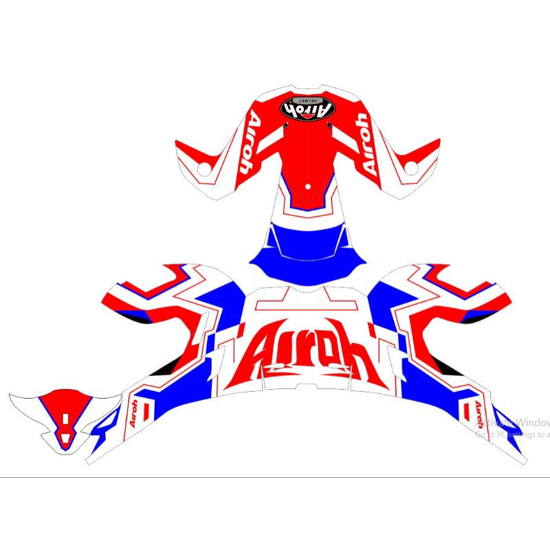 Decal Sticker Helm MDS Supermoto Free Design
