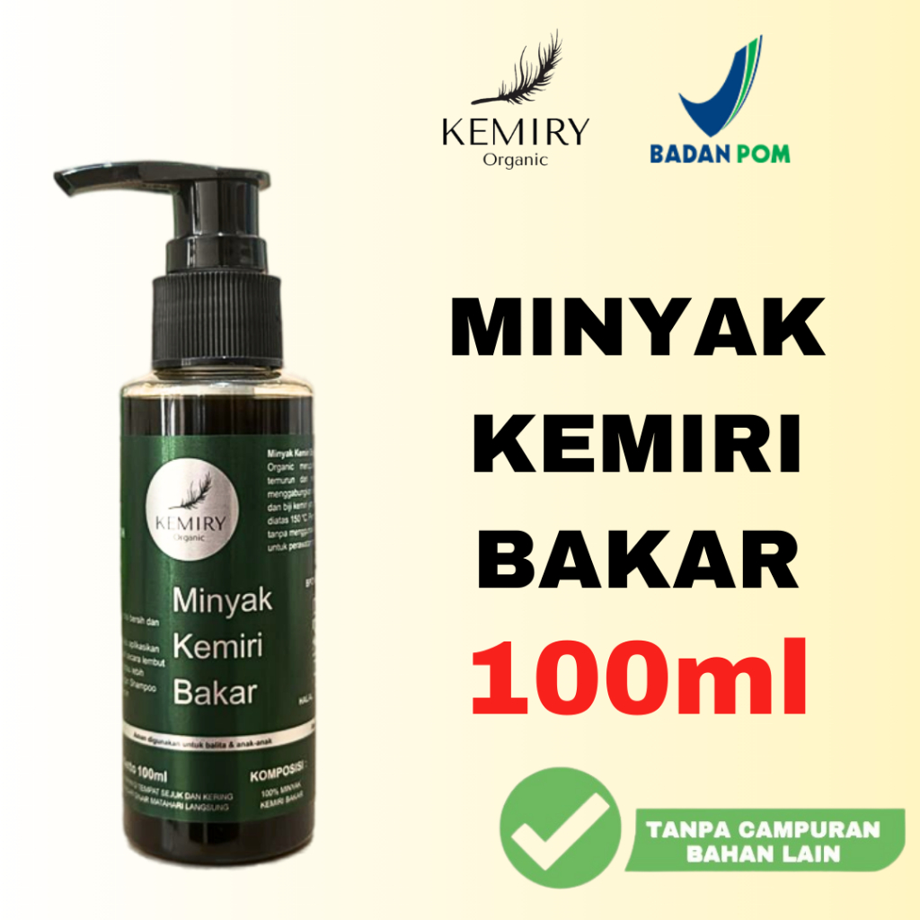 Minyak Kemiri Bakar Original 100% Penumbuh Rambut Alis Asli Kemiry Organic