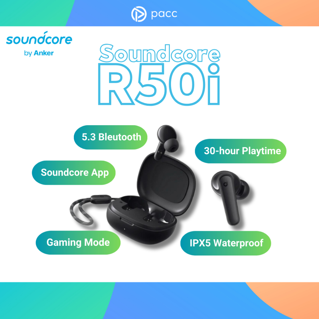 Handsfree Bluetooth TWS ANKER Soundcore R50i Stick TWS Earphone Wireless Bluetooth 5.3 Extra Bass