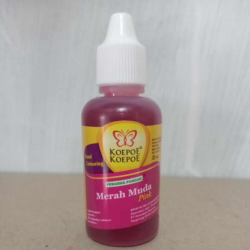 

Pewarna makanan warna Pink/merah muda cap koepoe koepoe