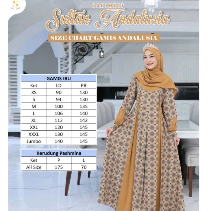 Sarimbit Andalusia SS hijab Blue Saphire