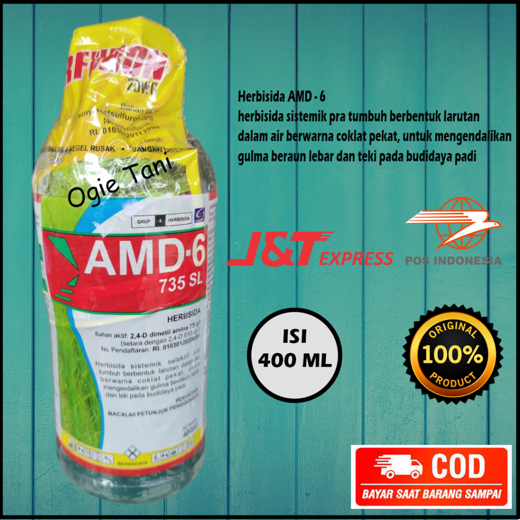 Herbisida AMD - 6, Herbisida Sistemik Pra Tumbuh, Isi 400ml