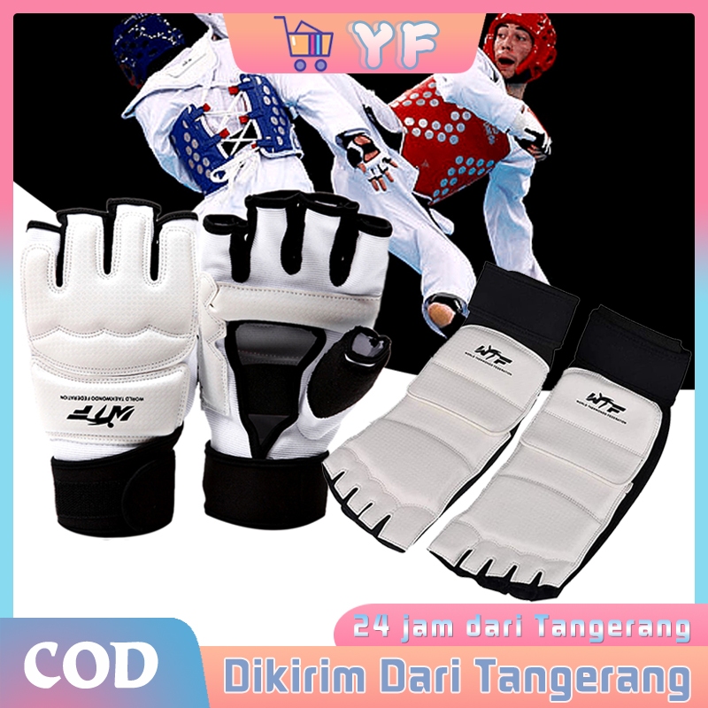 2PCS Sarung Tangan Taekwondo / 2PCS Sarung Kaki Taekwondo / Pelindung Kaki Taekwondo