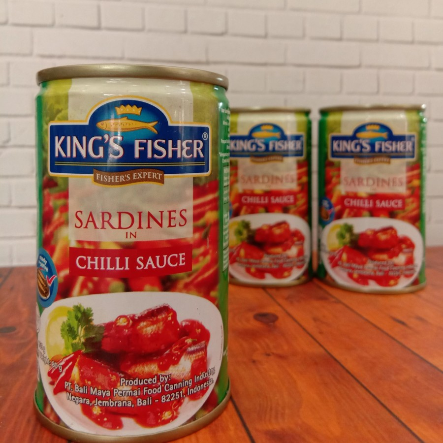

King's Fisher Sarden mini saus sambal Makanan Kaleng 155 gr