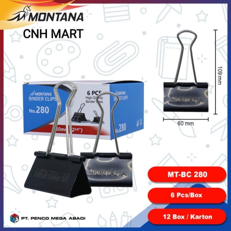 

Binder Clip 280 - Klip Penjepit Kertas 280 Montana - Harga 1 Pcs