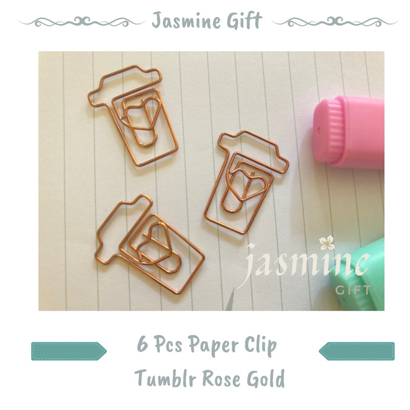 

[FREE GIFT] Paper Clip Aesthetic Lucu Tumblr Rose Gold - Jasmine Gift