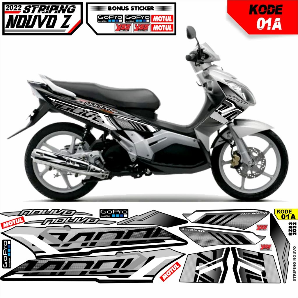 Yamaha Variasi Sticker Nuvo Lele Nuvo z motorcyle