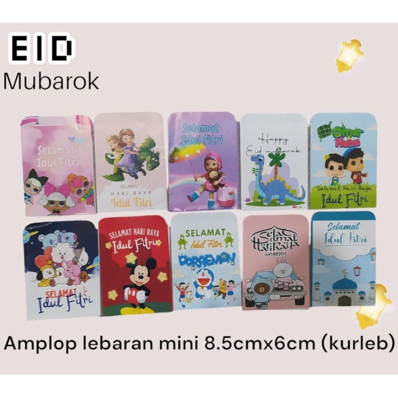

amplop lebaran mini lucu isi 10 lembar