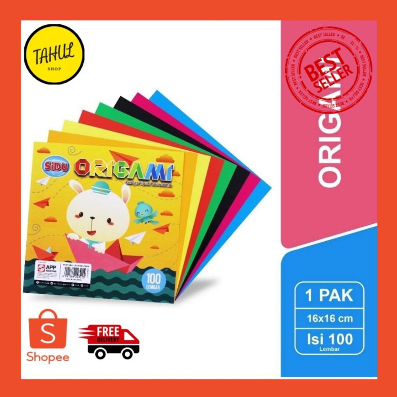 

Kertas Origami Polos 16x16 cm isi 100 Lembar (Origami sidu)