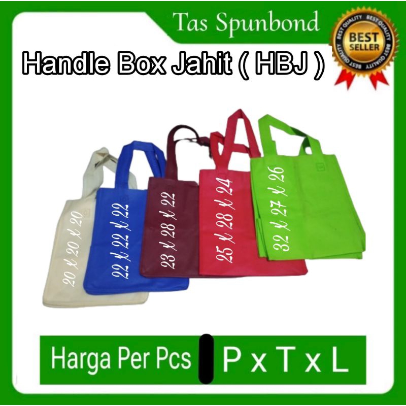 

Tas Kain Spunbond Goodiebag HBJ Jahit Souvenir,Seminar,Tahlil,Ultah,Belanja
