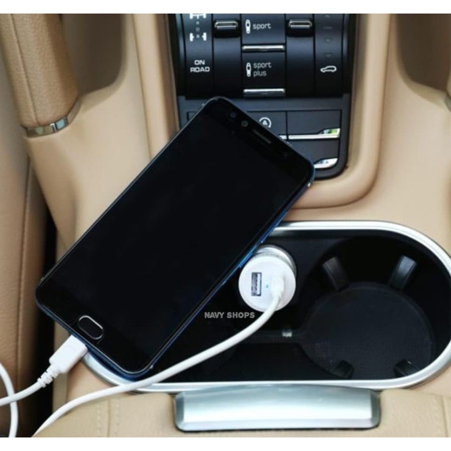 MH - Charger Mobil Robot 2 Usb - Car Charger C05S - Saver 2A Original