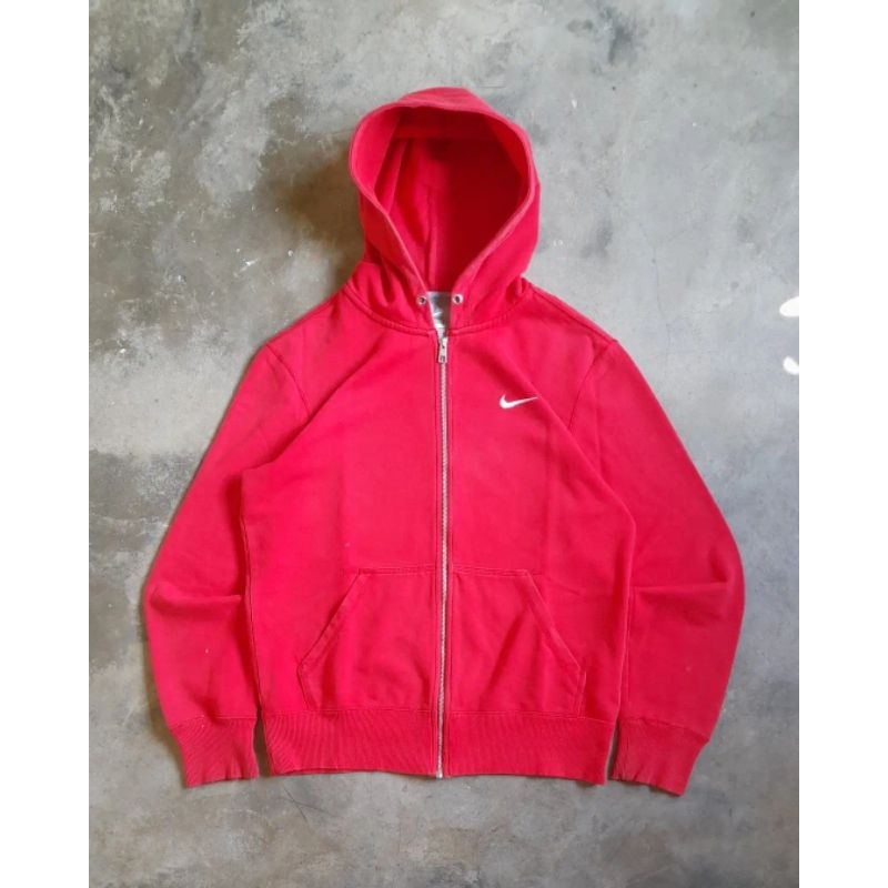 NIKE RED CHERRY ZIP HOODIE BOXY FIT