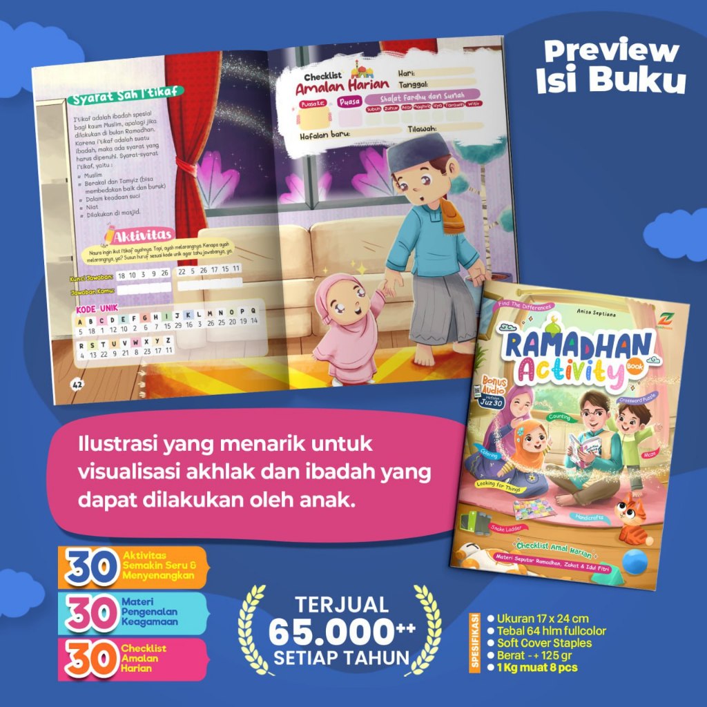 Buku Kegiatan Ramadhan Anak Activity Book ZIYAD