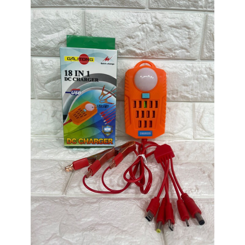 Charger Aki/Motor / TC Aki Galitong 18in1 + Led