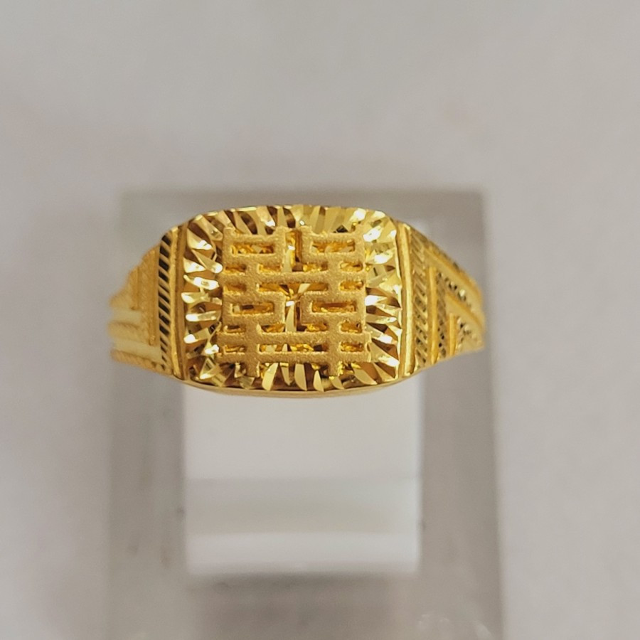 cincin cowok model stampel xuang xi variasi 2 emas 70 % 70% 700 16k