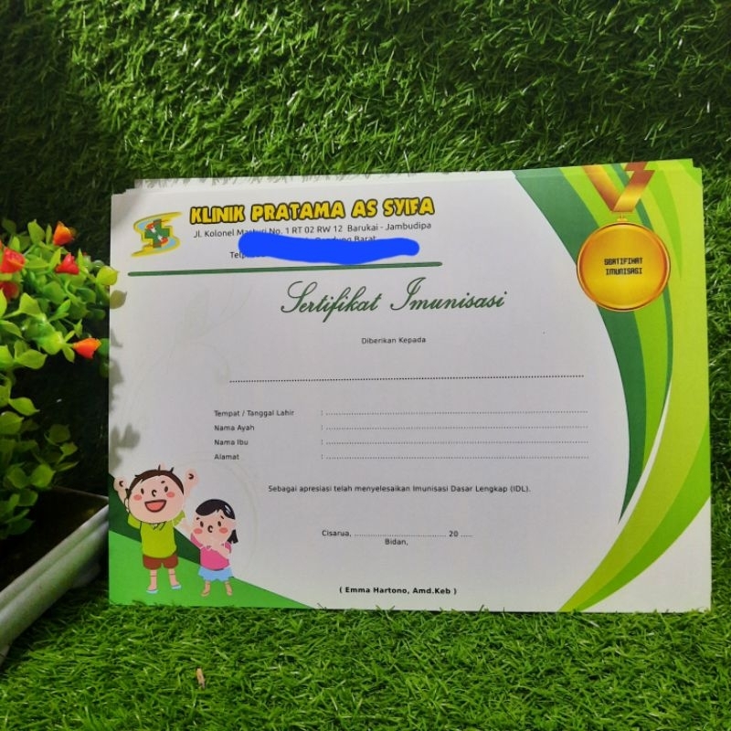 

Sertifikat Imunisasi Bisa Custom