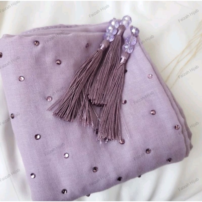 Hijab Swarovski Premium / Jilbab Cristal Swarovski Premium