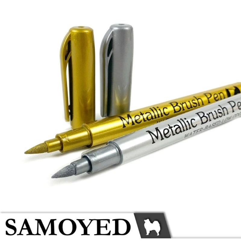 

Pena Spidol Warna Tinta Metalik Emas Perak Metallic Craftwork Scrapbook