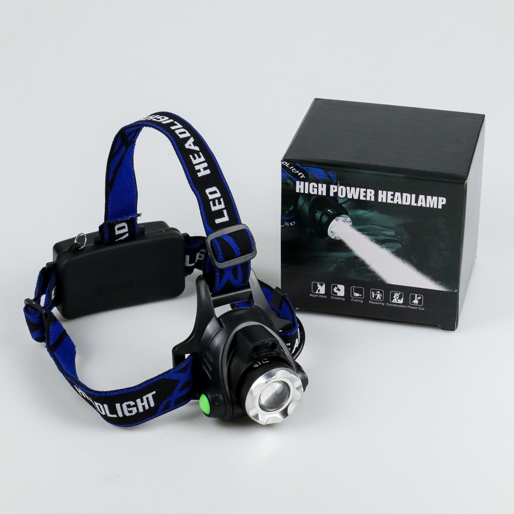 Senter Headlamp 1 LED Cree XM-L T6 3000 Lumens 90° Rotation - AHT404 waterproof