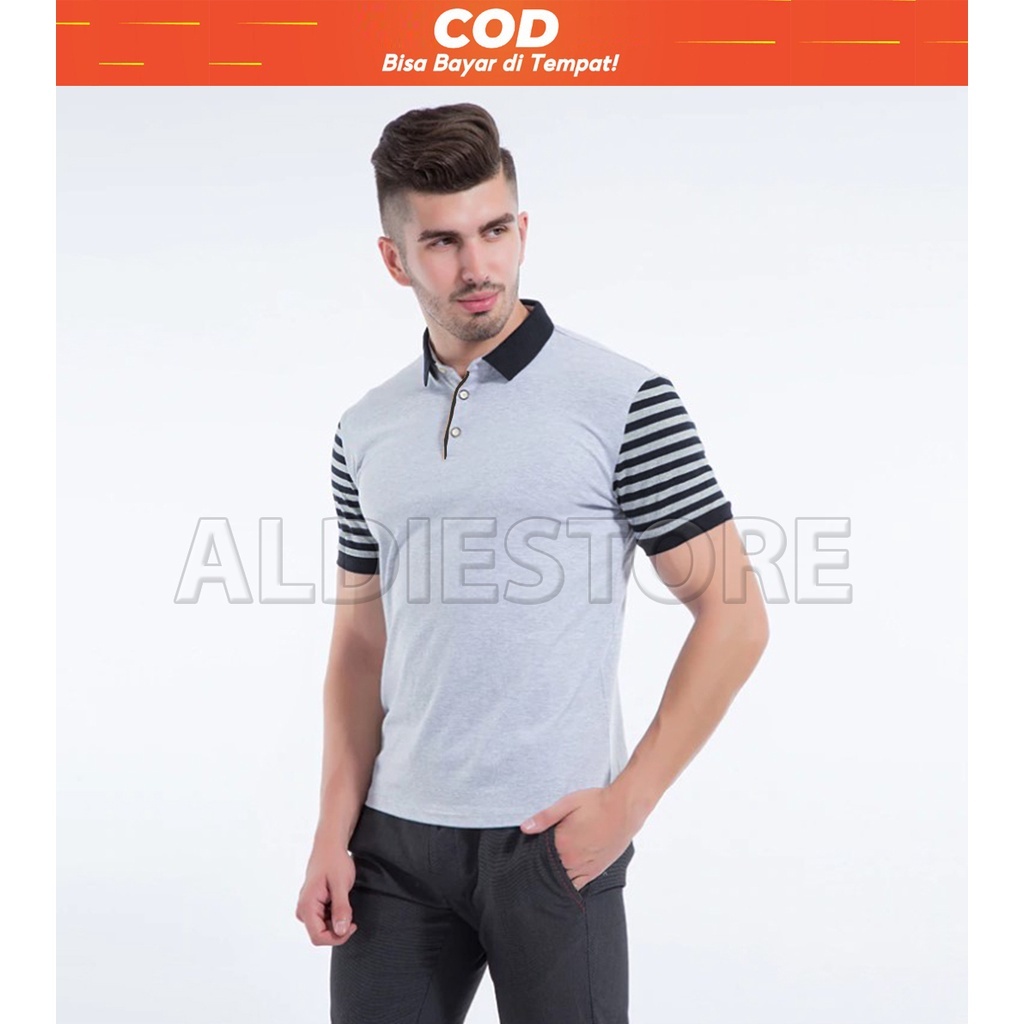 Kaos Polo Shirt Kerah Pria Asoka Misty Polos Lengan Pendek Baju Distro Formal Premium