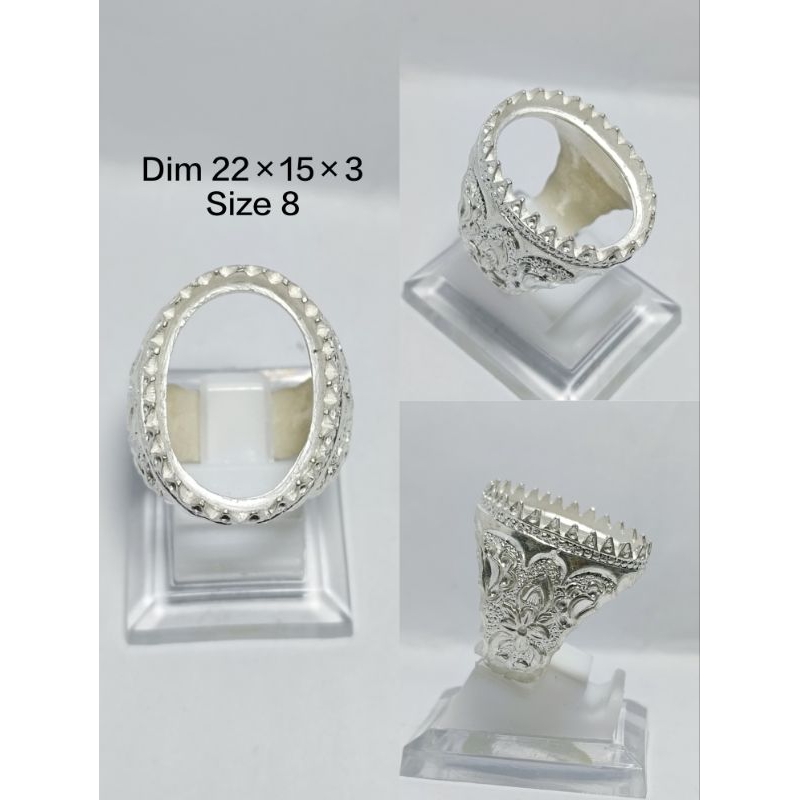 Ring cincin/emban PERAK UKIR MODEL CAKAR(15G)
