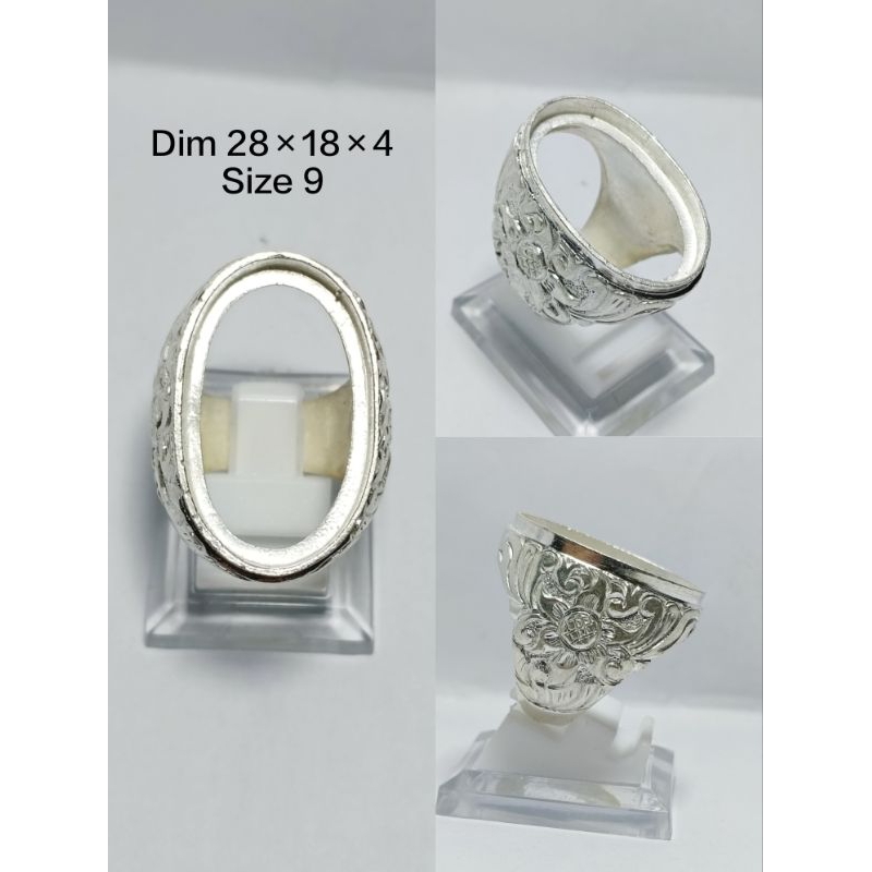 Ring cincin/emban PERAK UKIR(16G)