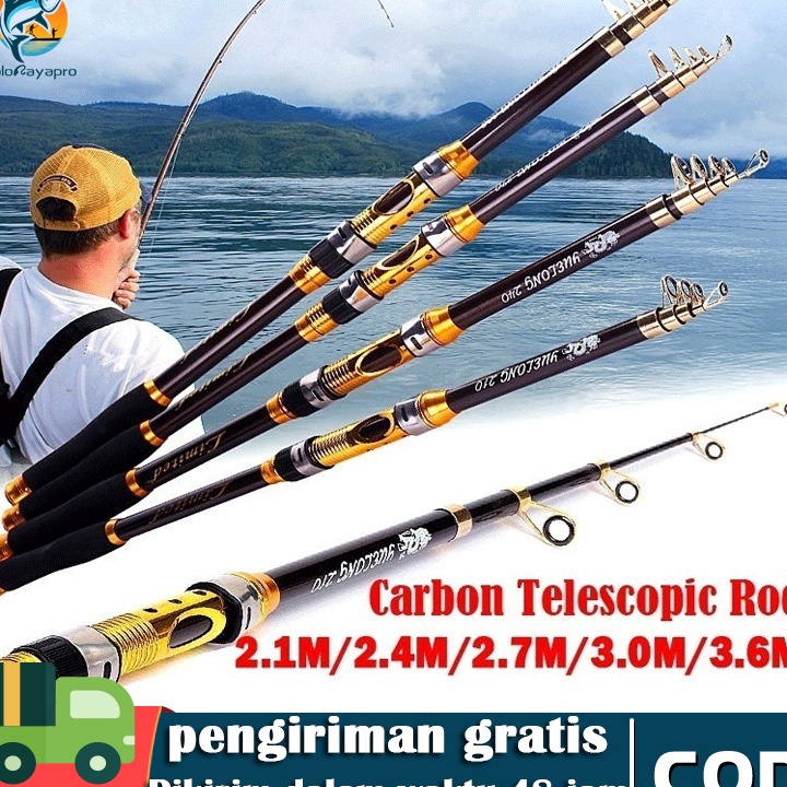 ORIGINAL Joran Pancing Carbon Fiber Sea Fishing Rod 21M36M7 Tongkat Stik Pancing 36Meter Stick Panci