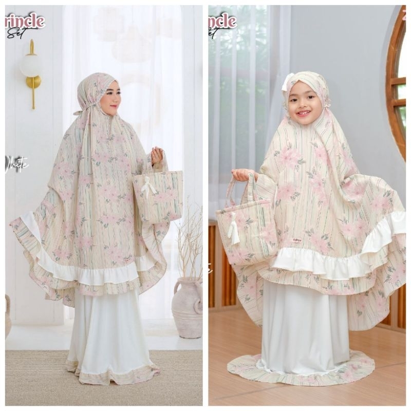 [ MILLY CRINCLE ] By ZAFINZA mukena Milly couple ibu dan anak mukena anak zafinza mukena terbaru cou