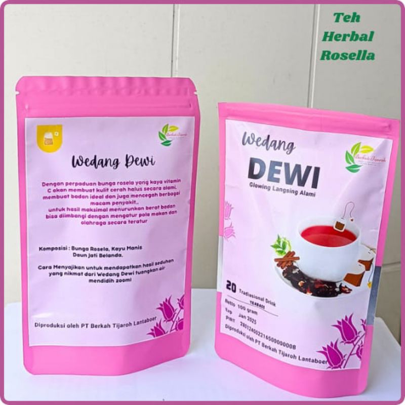 

Teh herbal rosela wedang Dewi plus vit C glowing alami
