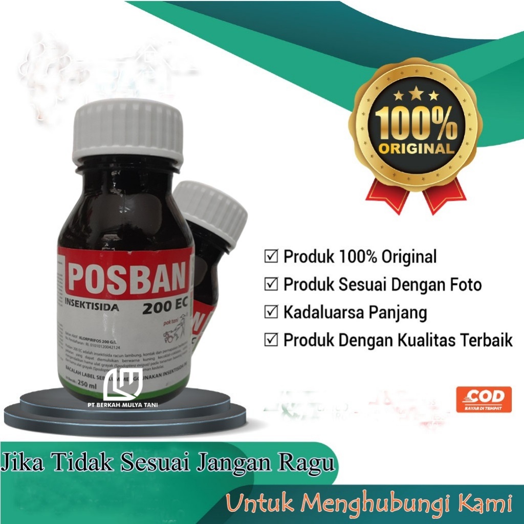 Insektisida Posban 200 EC Bahan Aktif Klorpirifos 250 ml Pak Tani