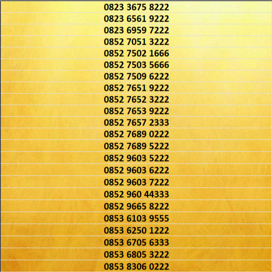 Nomor Cantik Simpati Triple A - 111 - 222 - 333 - 444 - 555 - 666