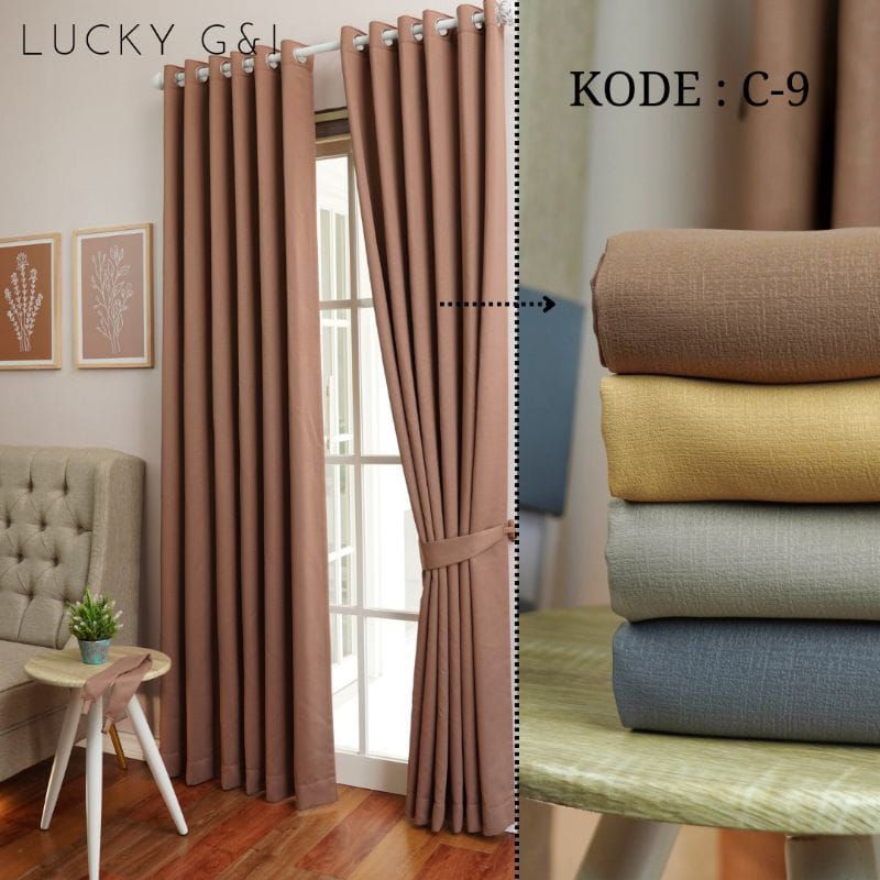 Gorden Hordeng Polos kamala Elegan Mewah Tidak Tembus Pandang dan Anti kusut