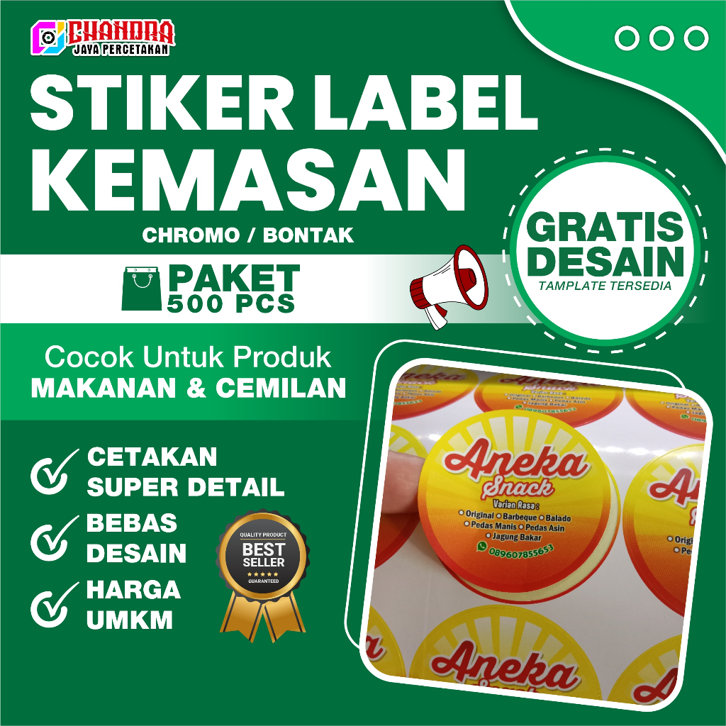 (500PCS) STIKER | STICKER LABEL | LABEL | STIKER CUSTOM | STIKER KUE | STIKER SKINCARE