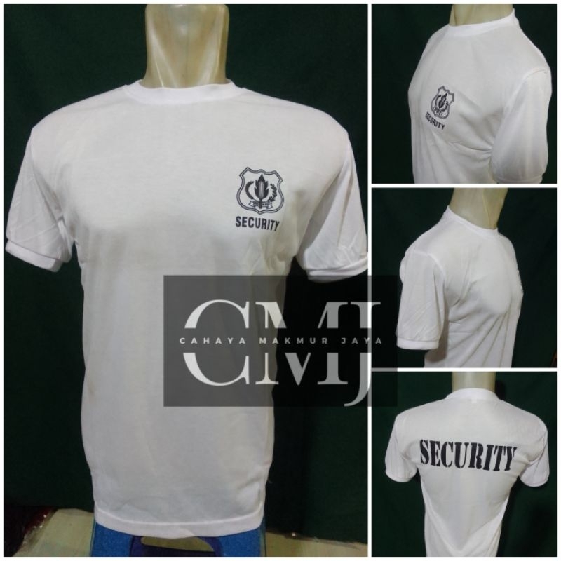Kaos dalam security satpam - Kaos satpam putih