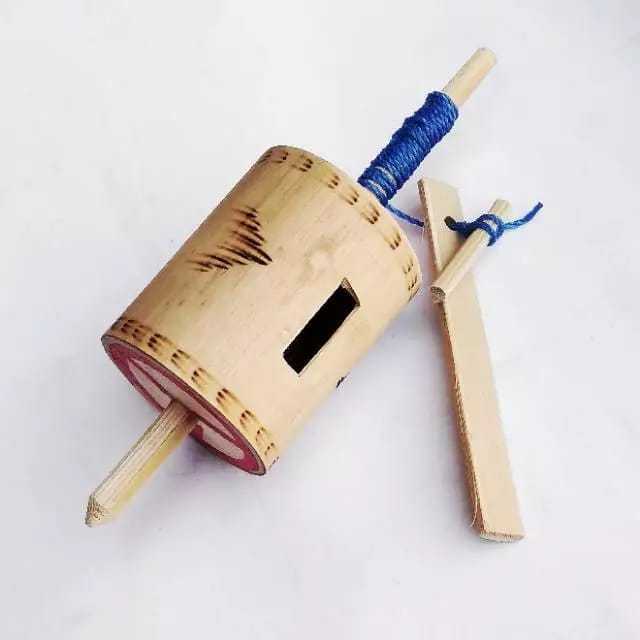 gangsingan mainan jadul , mainan tradisional, mainan , gangsing bambu bisa bunyi