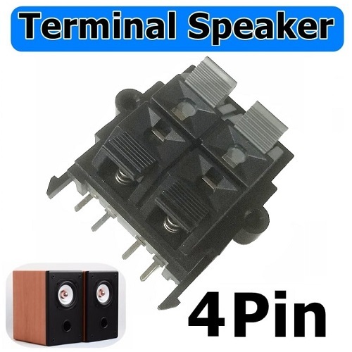 Terminal Speaker 4 Pin Jepit kotak / Soket Konektor Box Audio Amplifier Home Theater 4 Lubang BA-143