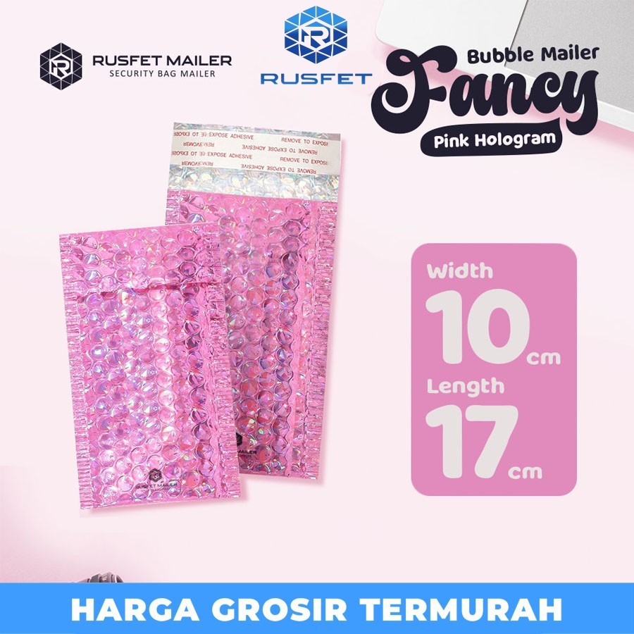

AMPLOP BUBBLE MURAH|BUBBLE PACKING|BUBBLE MAILER PINK HOLOGRAM 10x17