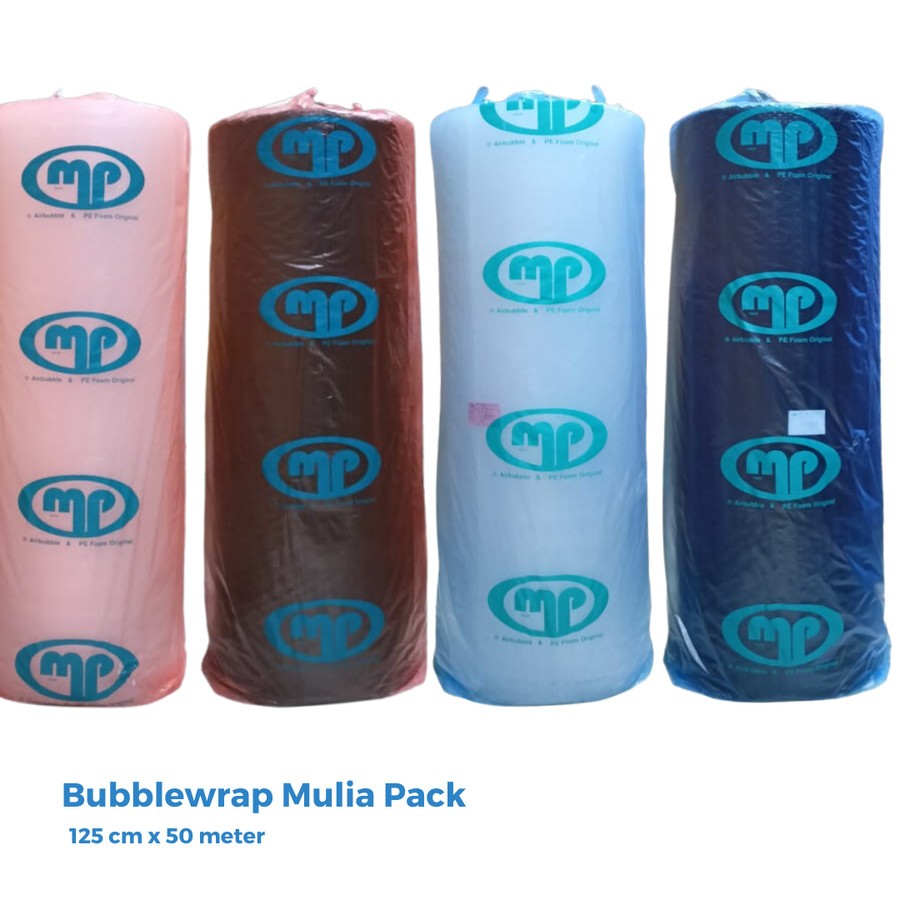 

Bubble Wrap Mulia Pack 3,3 Kg Bening & Hitam 125 cm x 50 Meter - Bening, 2,4 Kg