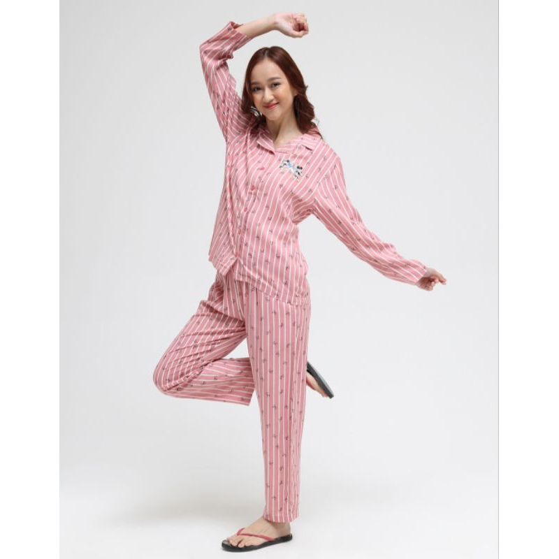 L - piyama nevada x disney baju tidur nevada babydoll nevada disney