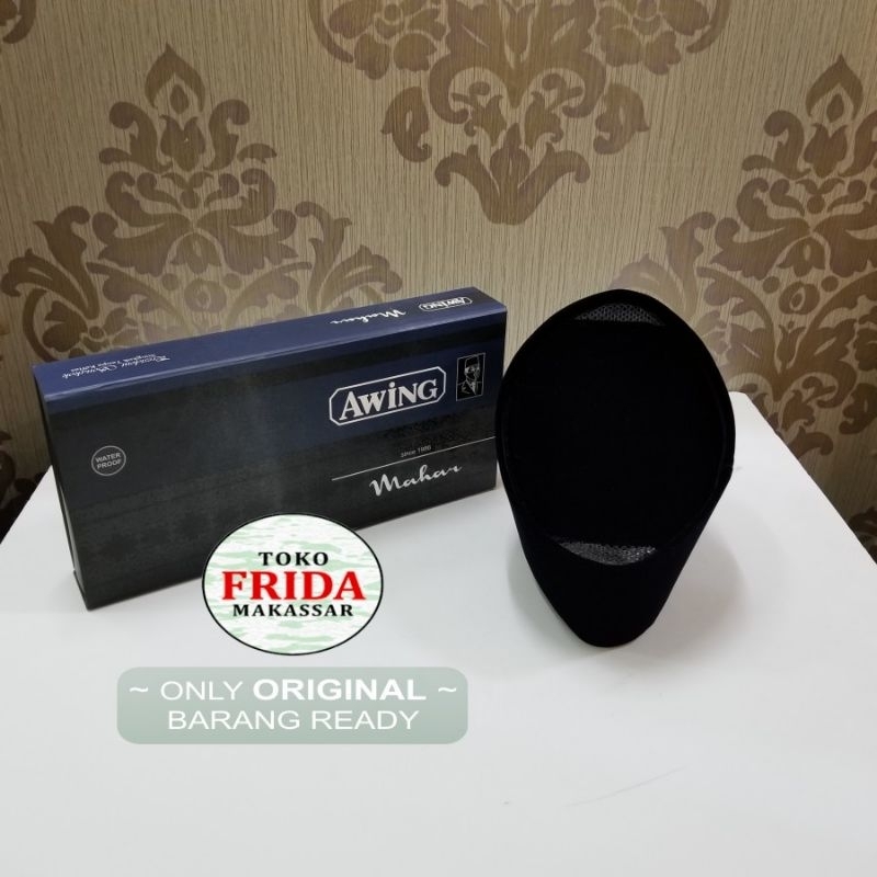 Peci Songkok Awing President AC Mahar Hitam Polos Tinggi 8 No.7